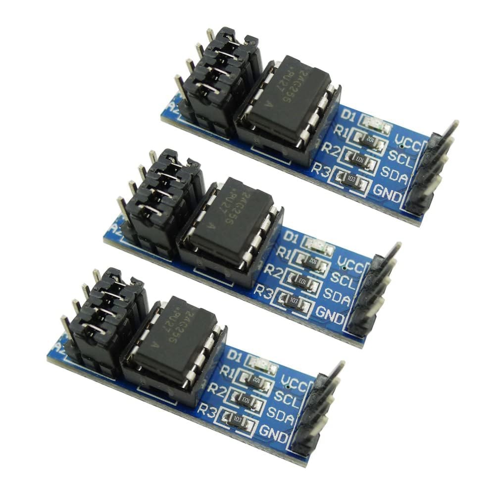 3PCS EEPROM Memory Module AT24C256 Chip I2C Serial Interface Data Storage Mem...