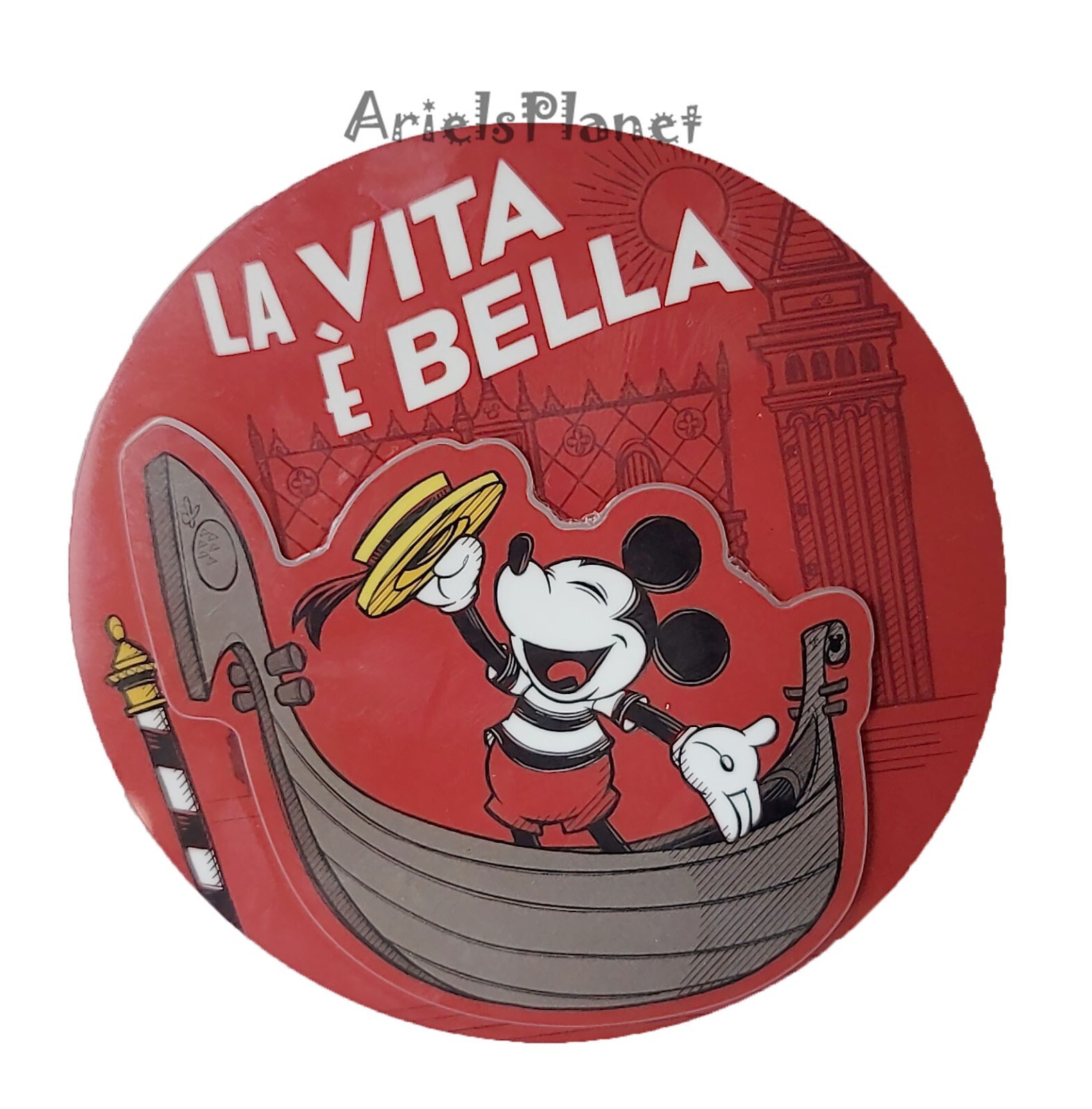 Disney Parks Epcot Italy Pavilion Mickey Mouse La Vita e Bella Acrylic Magnet