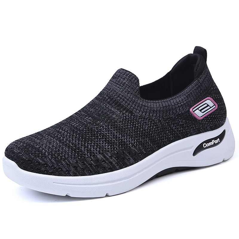 New Breathable Slip On Elderly Shoes Women Casual Sports Walking Sneakers
