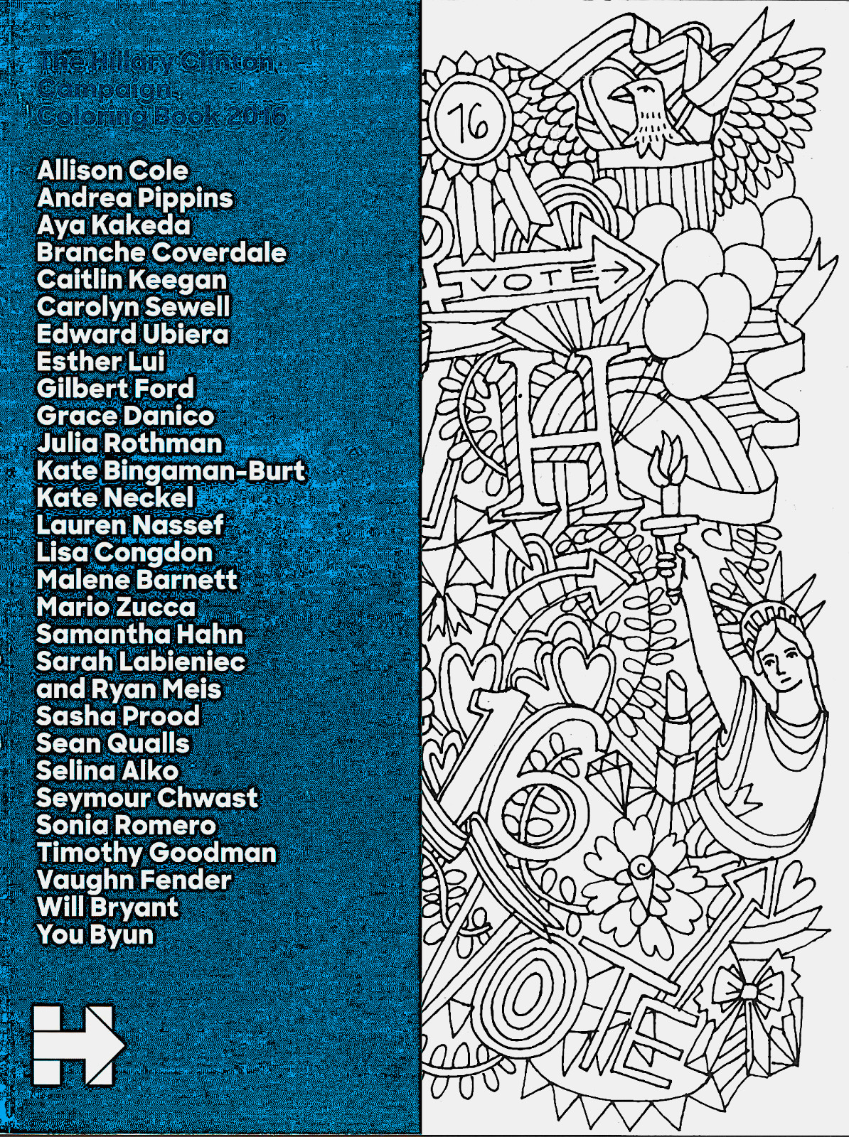 THE HILLARY CLINTON CAMPAIGN COLORING BOOK 2016