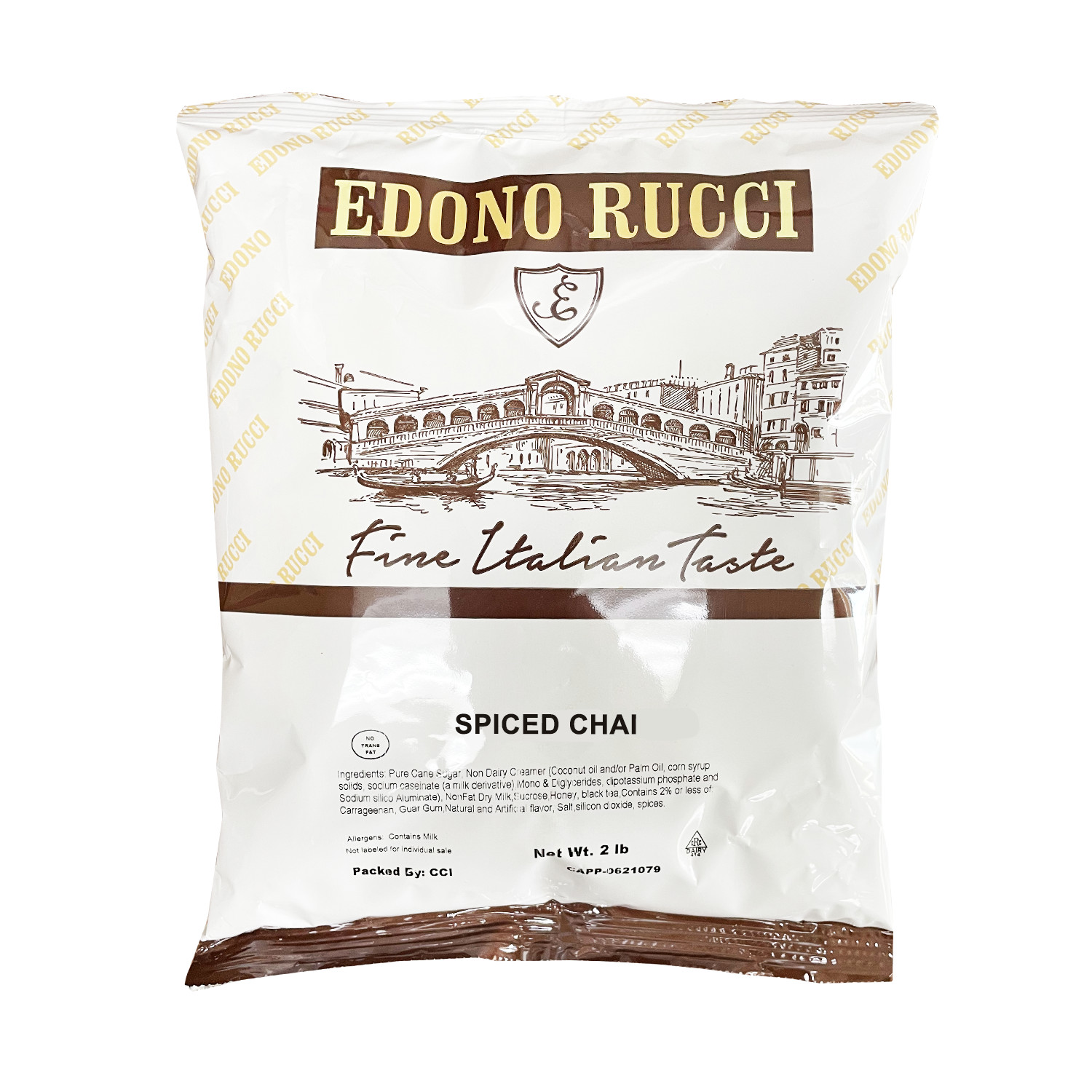 EDONO RUCCI SPICED CHAI TEA LATTE POWDER MIX 1 X 2 LB BAGS