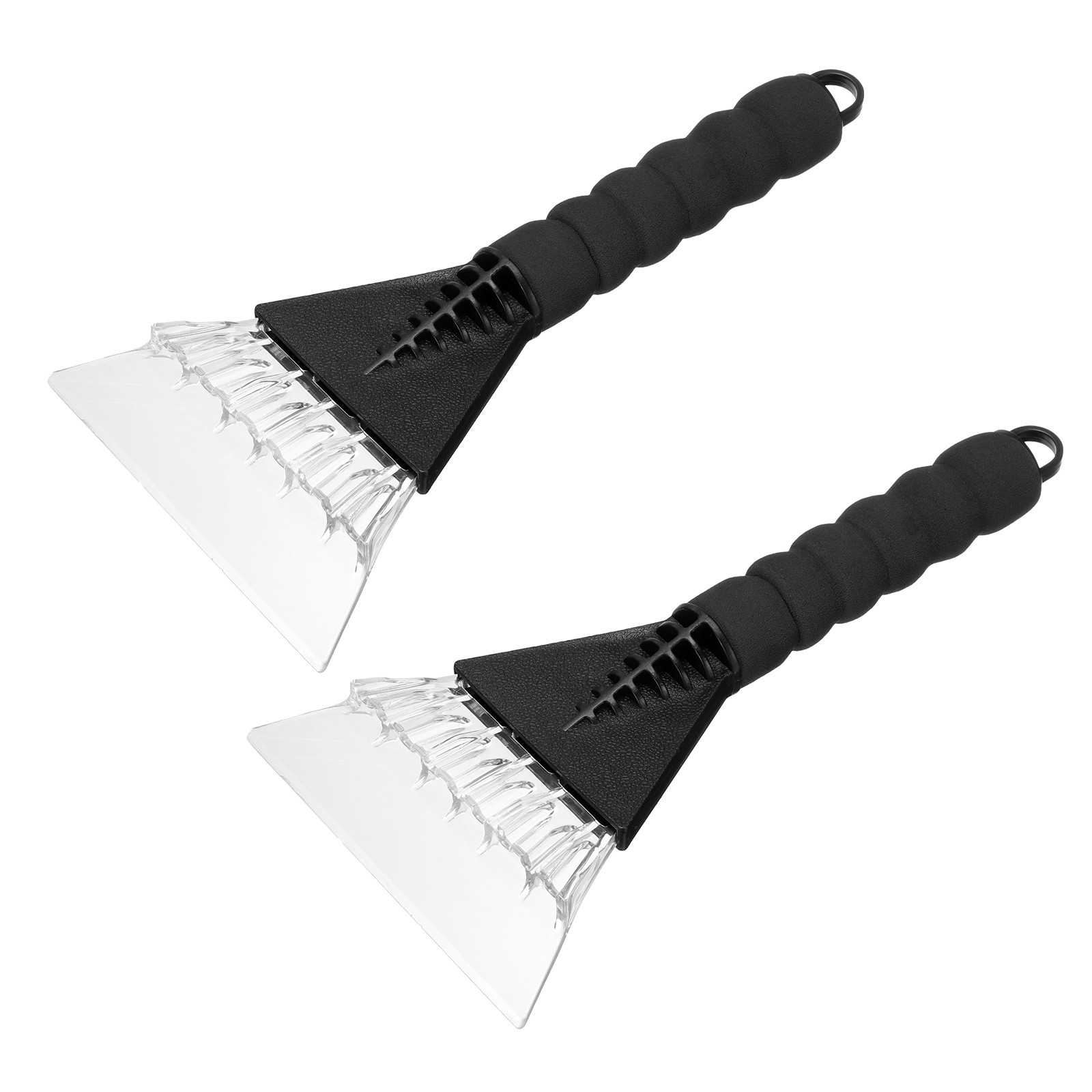 2Pcs Ice Scrapers for Car Windshield 10" x 5" Window Frost Removal Tool, Black