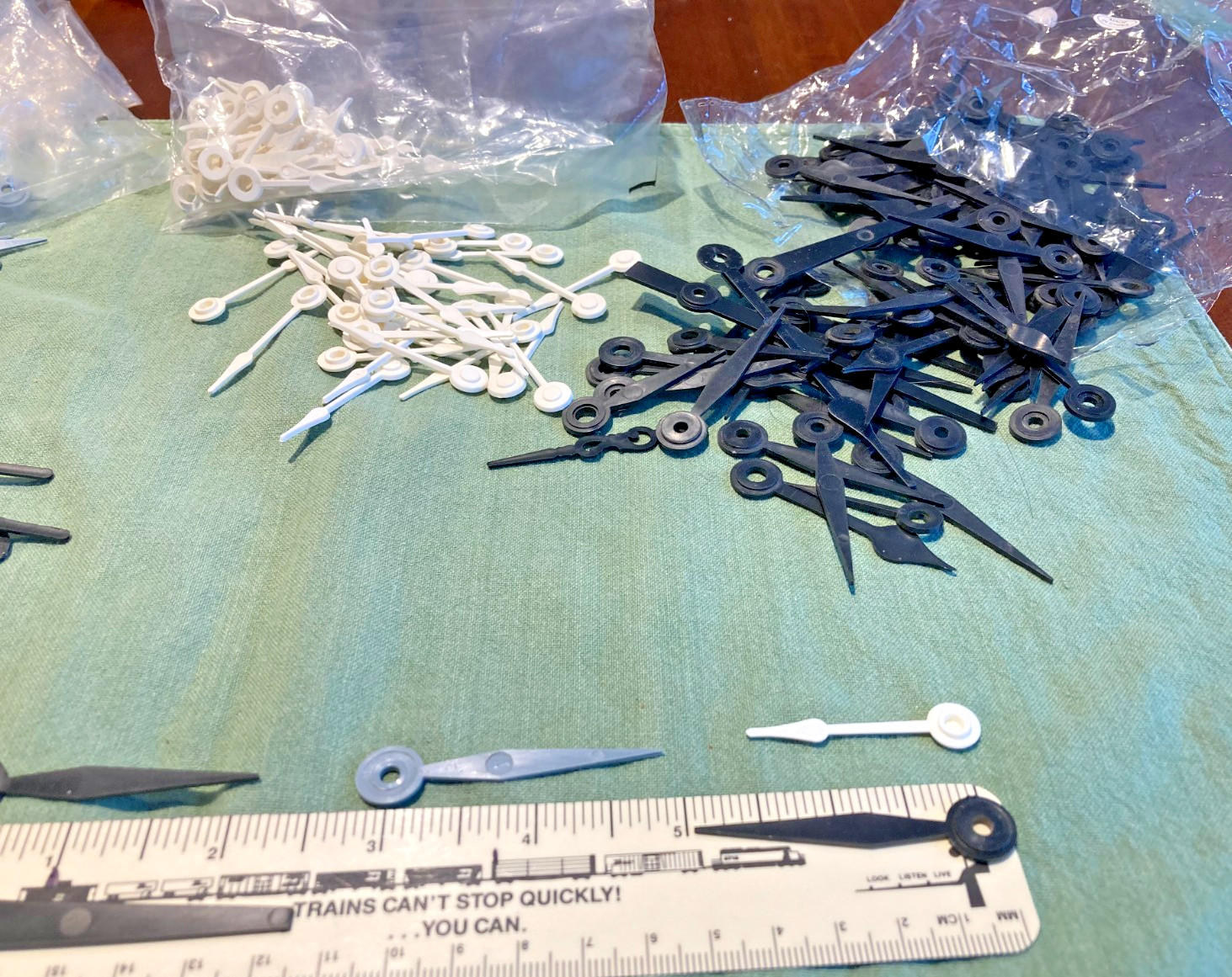 OVER 400 PLASTIC CLOCK HANDS for SCRAPBOOKING! GREAT DEAL!!