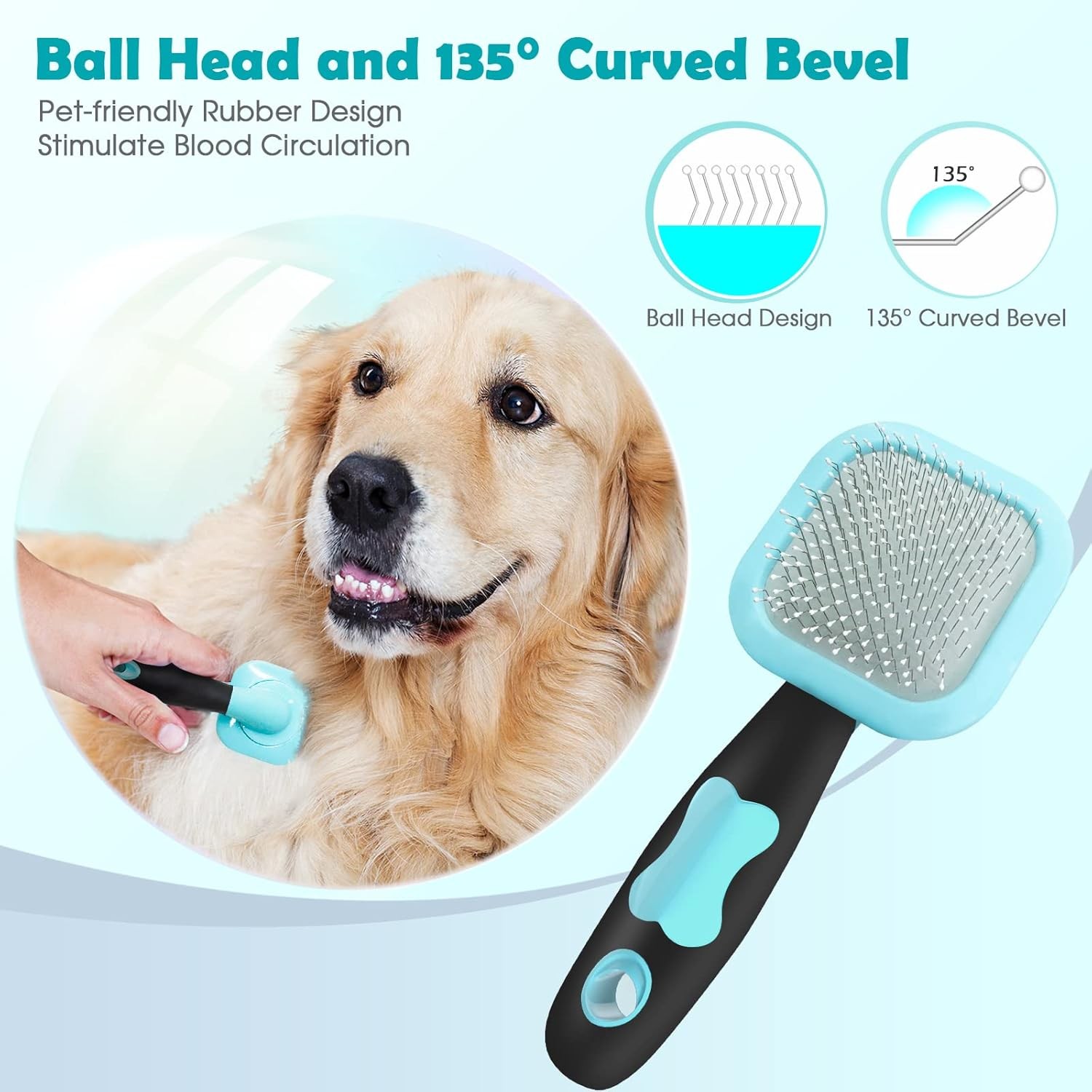 SLICKER BRUSH FOR CAT DOG Massage Brush Deshedding Brush Grooming Brush for York