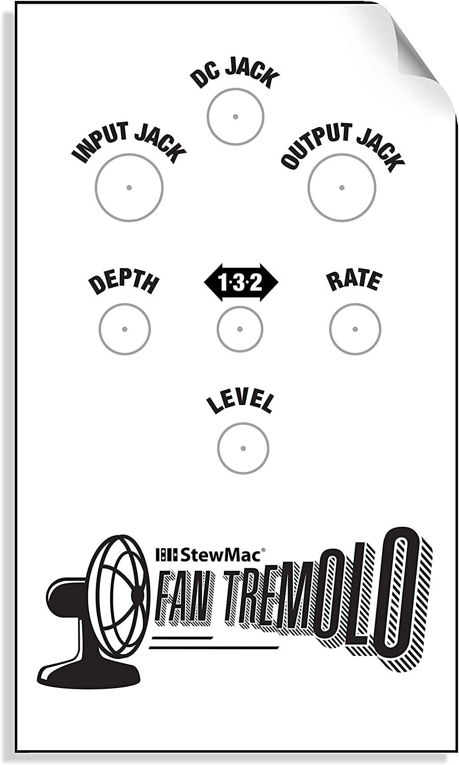 StewMac Fan Tremolo Pedal Kit, With Bare Enclosure