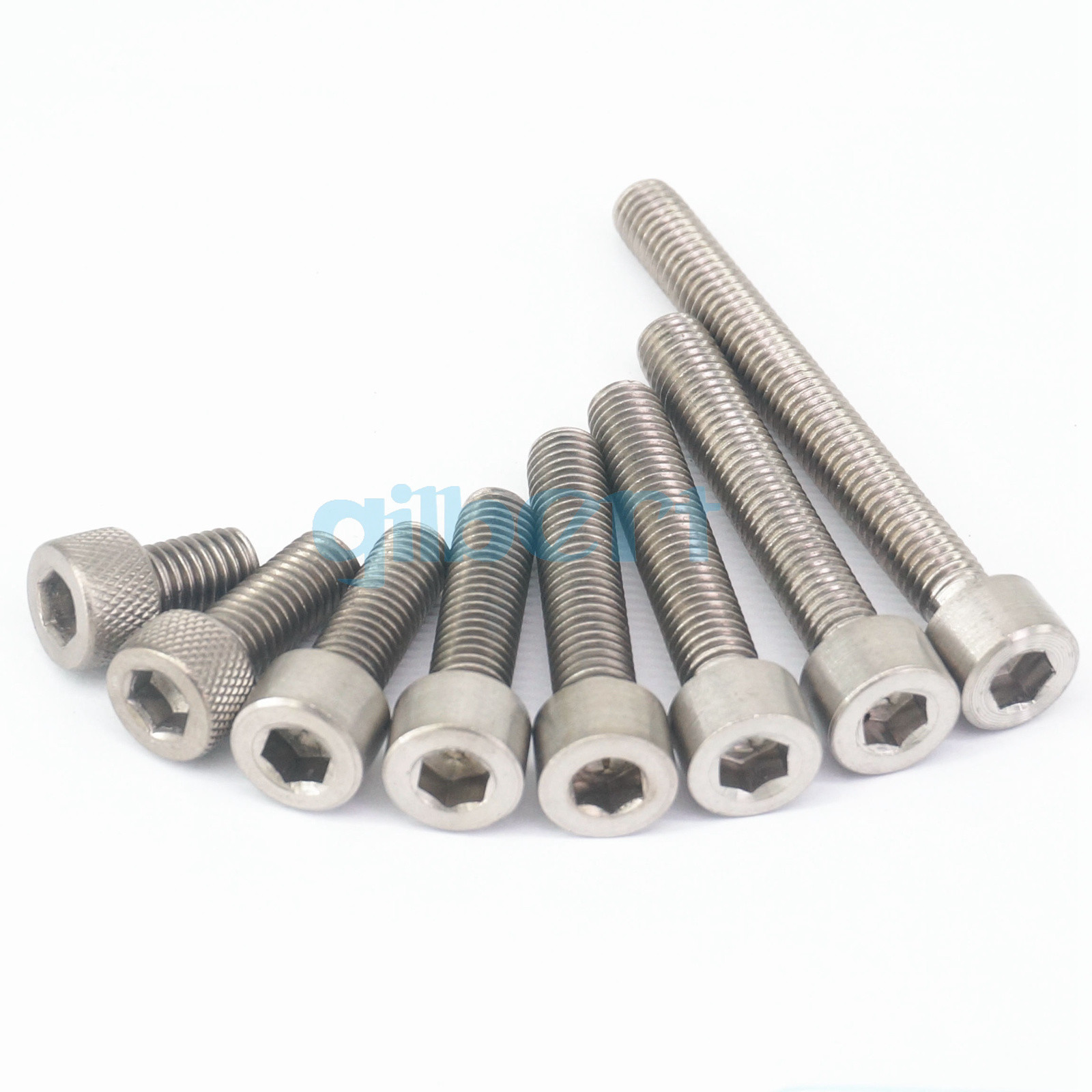 10pcs M8x1.25 10mm-120mm GR2 Titanium Hex Socket Head Cap Screw Bolts DIN 912