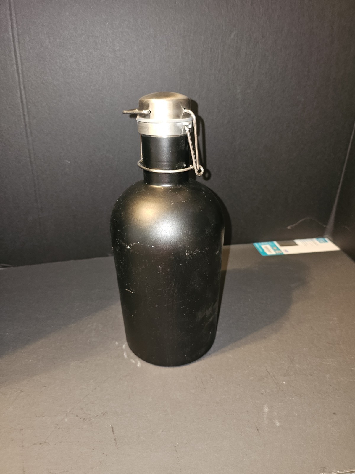 Growl Steel Metal Water Bottle 64oz Black