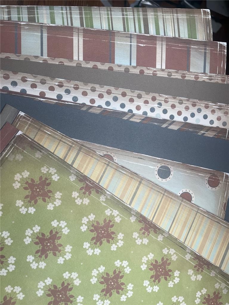 new vintage CRATE PAPER HEAVY WEIGHT 12X12 FROM HAMPTON, GARDEN & TAYLOR COLLEC