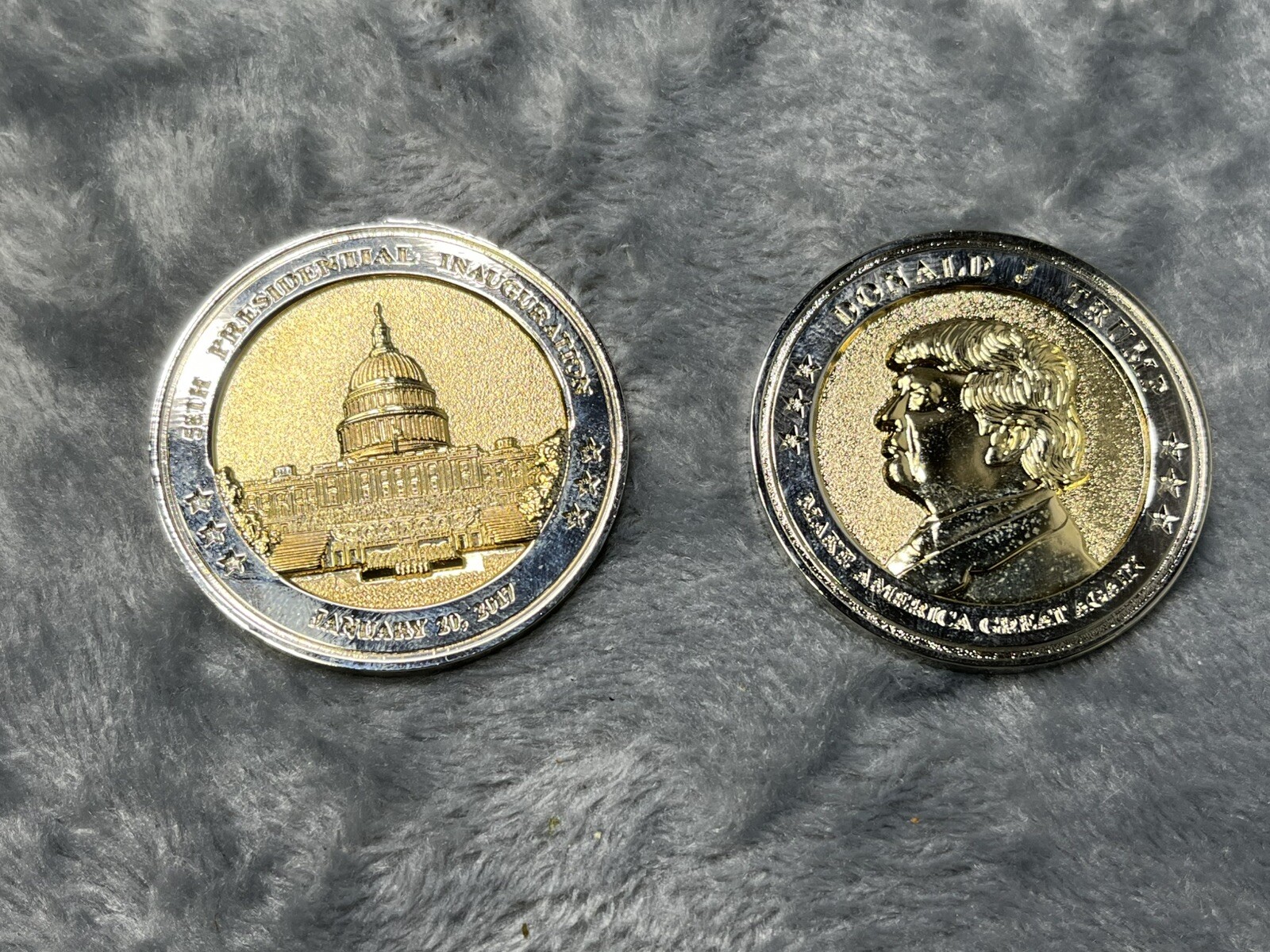 Donald Trump Presidential Commemorative Coin Lot of 2 USA 45th President RARE
