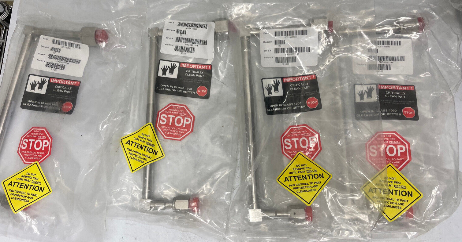 4x Applied Materials AMAT 0051-86892 Stainless Steel Tube Fast Shipping