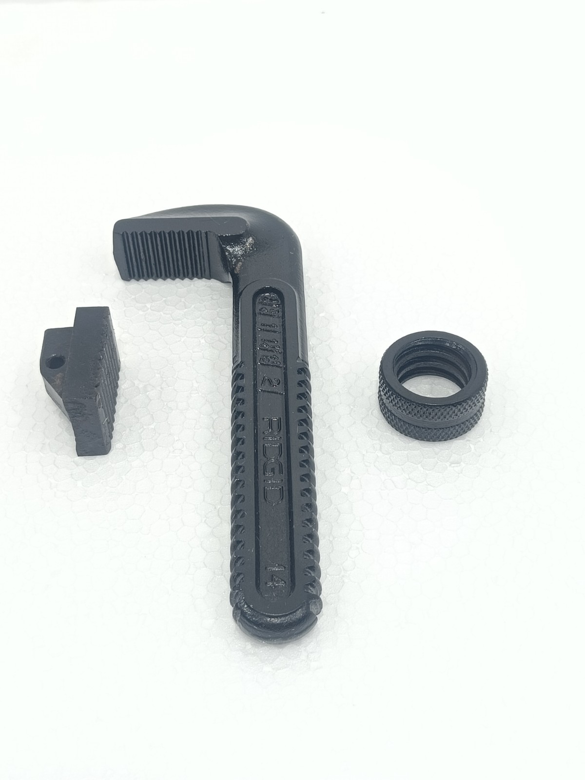 RIDGID 14" PIPE WRENCH REPLACEMENT PARTS SET HOOK JAW HEEL JAW ADJUSTING NUT