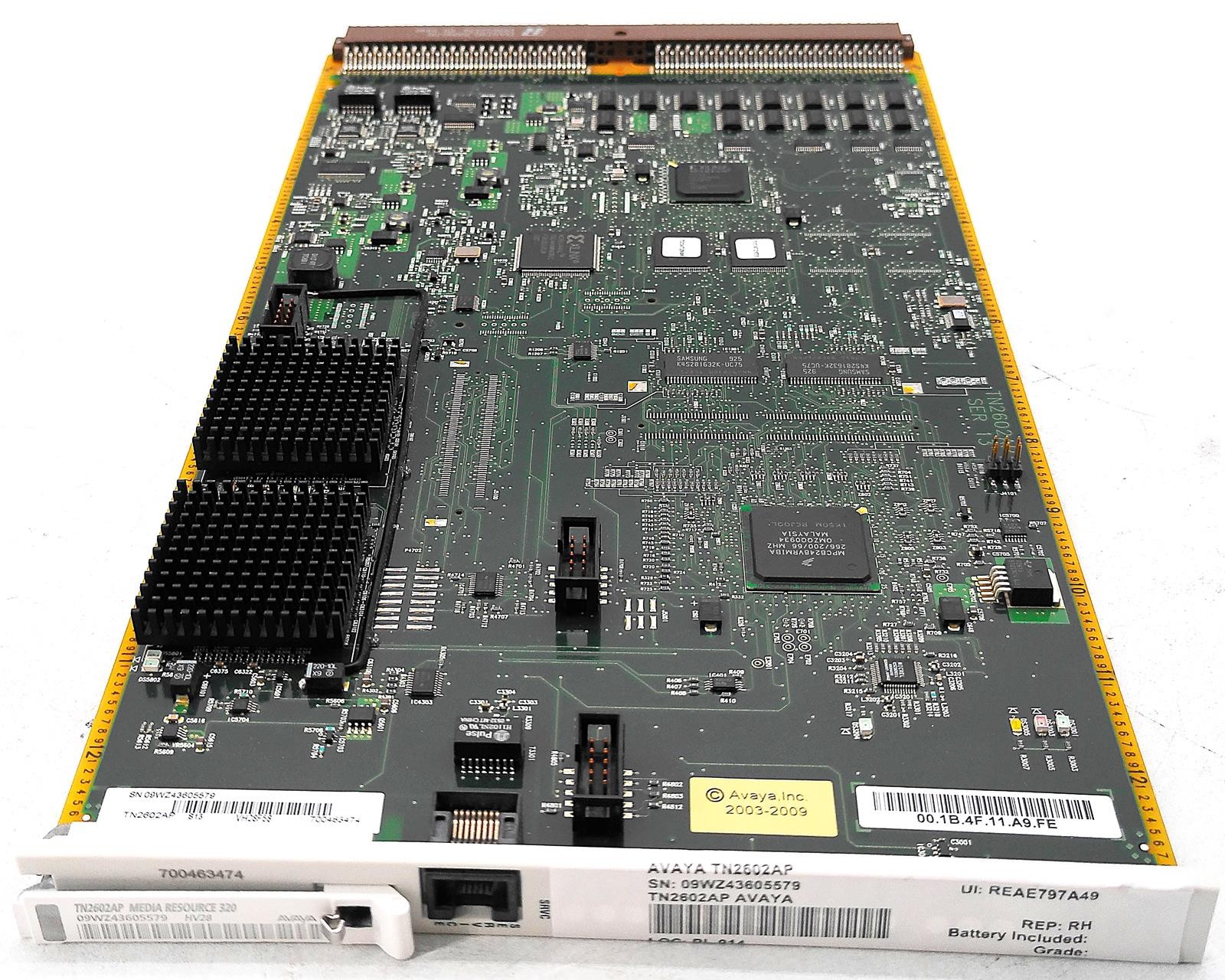 AVAYA TN2602AP MEDIA RESOURCE 320 HV28 700463474 CIRCUIT BOARD