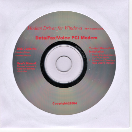 Agere Systems Montblanc PCI Soft Modem Drivers and Documentation CD-ROM (2004)