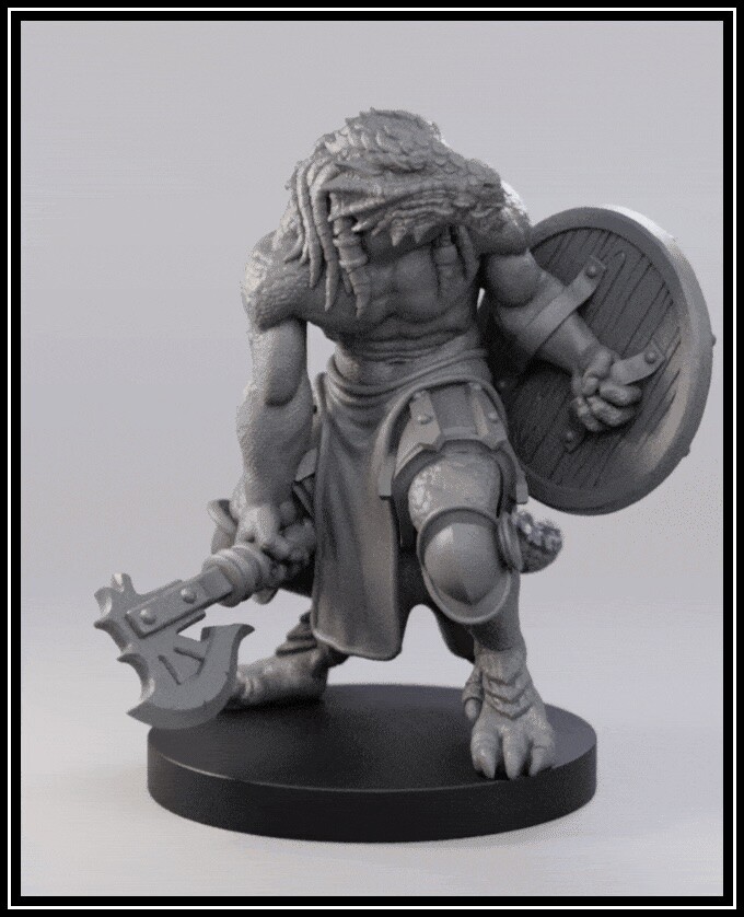 Dungeons & Dragons Playable Character Male Dragonborn - Barbarian, Warrior