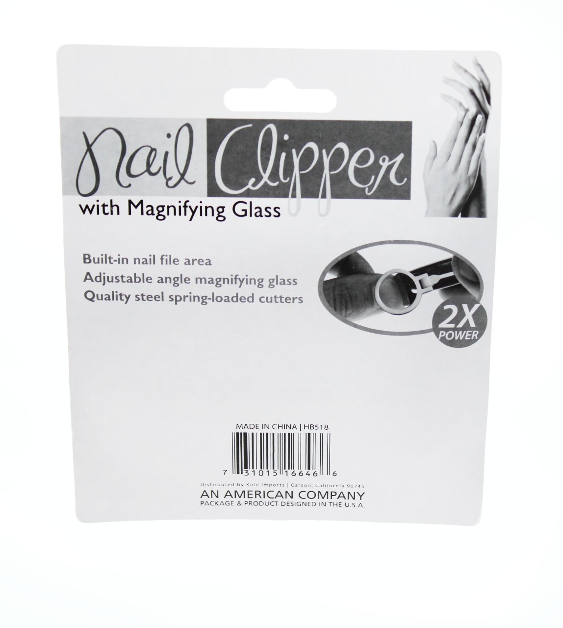 Nail Clipper with Magnifying Glass 1 Count