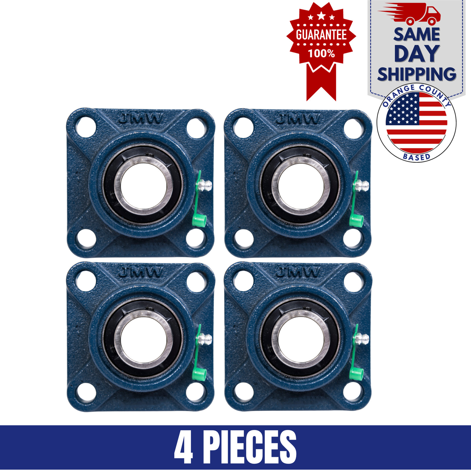 UCF205-16 Pillow Block Flange Bearing 1" Bore 4 Bolt Solid Base (4PCS)