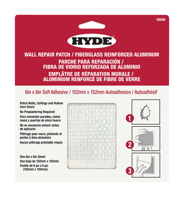 Hyde 09899 6" x 1/4" Wall Patch White