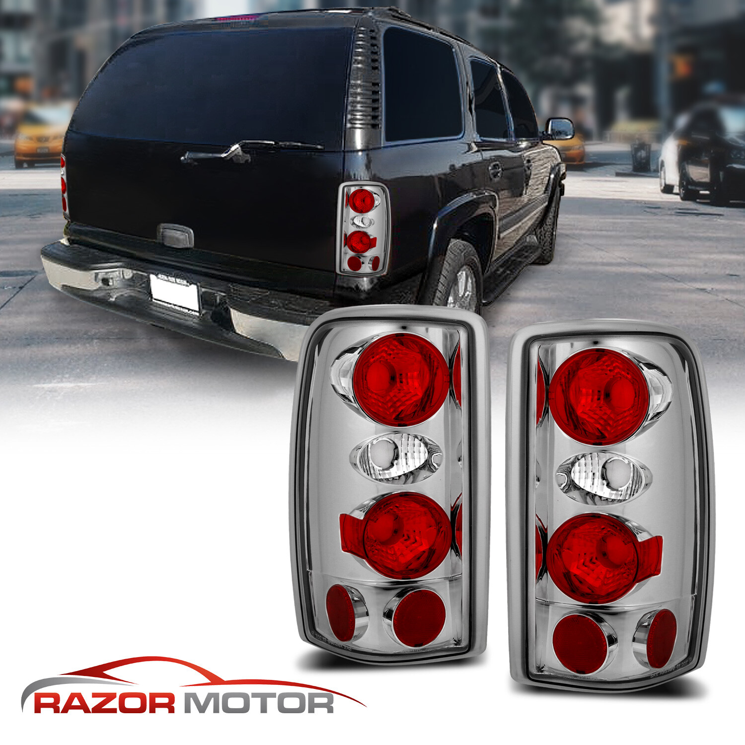 For 2000-2006 Chevy Suburban Tahoe GMC Yukon Denali Rear Brake Tail Lights Pair