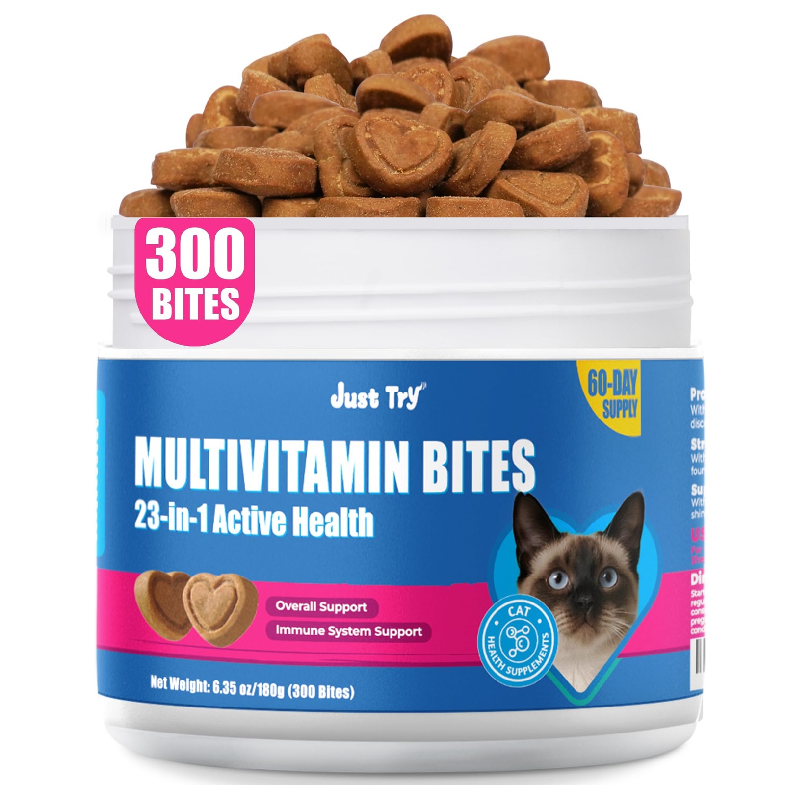 23 in 1 Taurine for Cats Vitamins Treats with L-Lysine for Immune, Joint Supp...