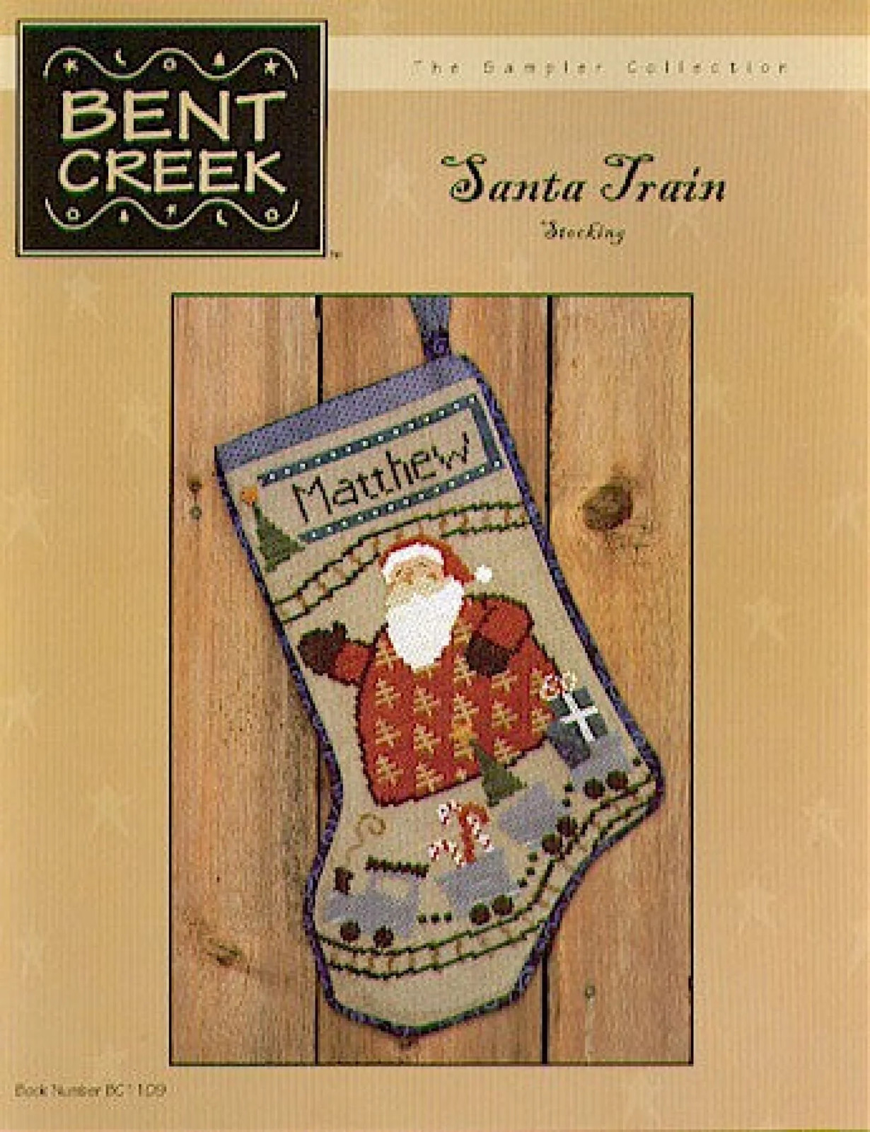 Santa Train Stocking by Bent Creek cross stitch pattern