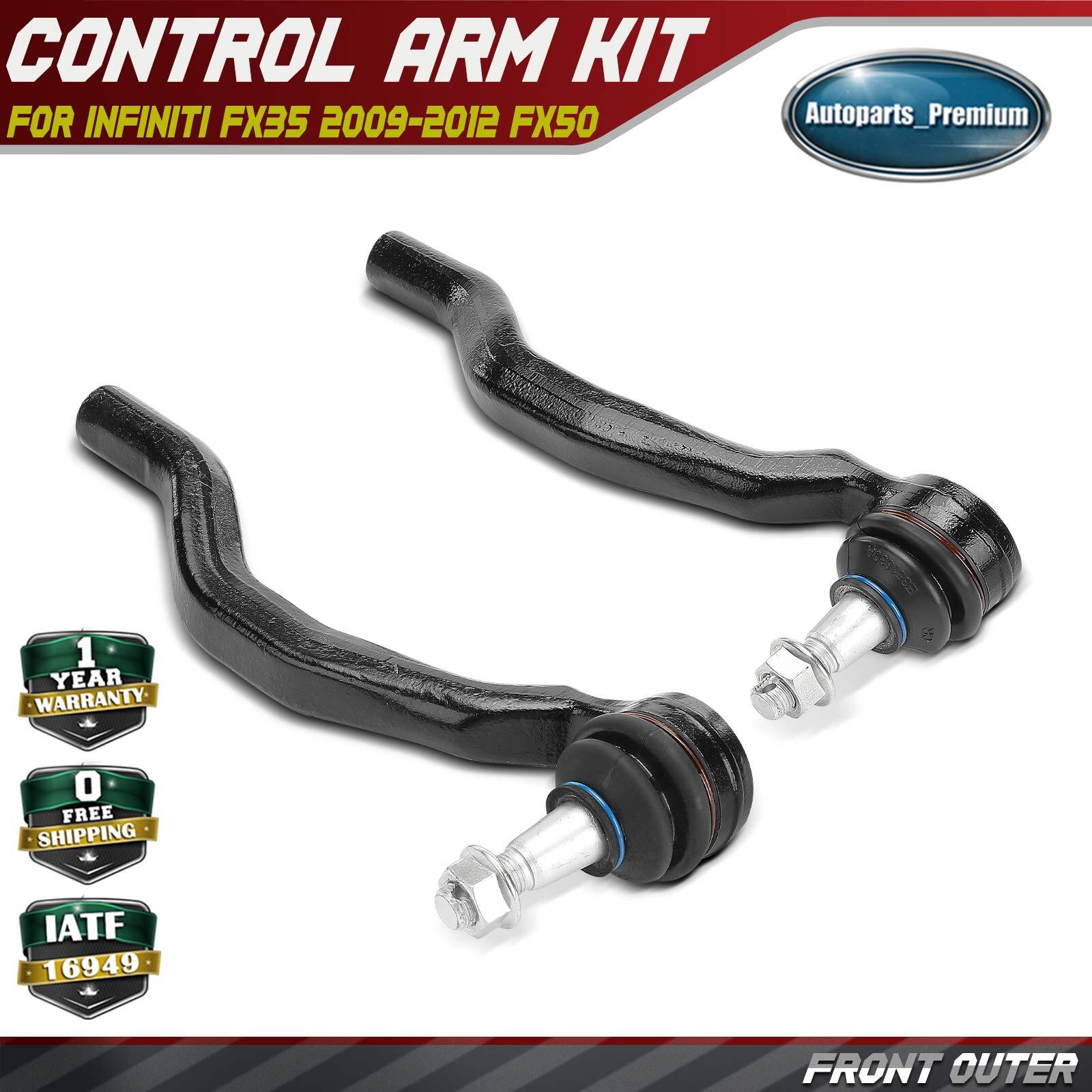 2pcs Front Left & Right OuterTie Rod End for Infiniti FX35 2009-2012 FX50 09-13