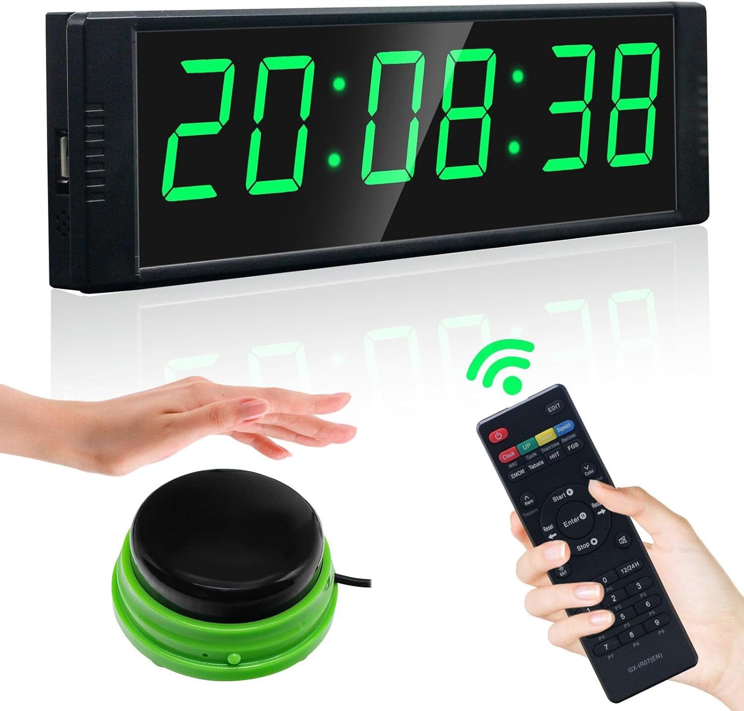 Gym Timer Clock for Home Gym Fitness Timer with Start/Stop Button Interval
