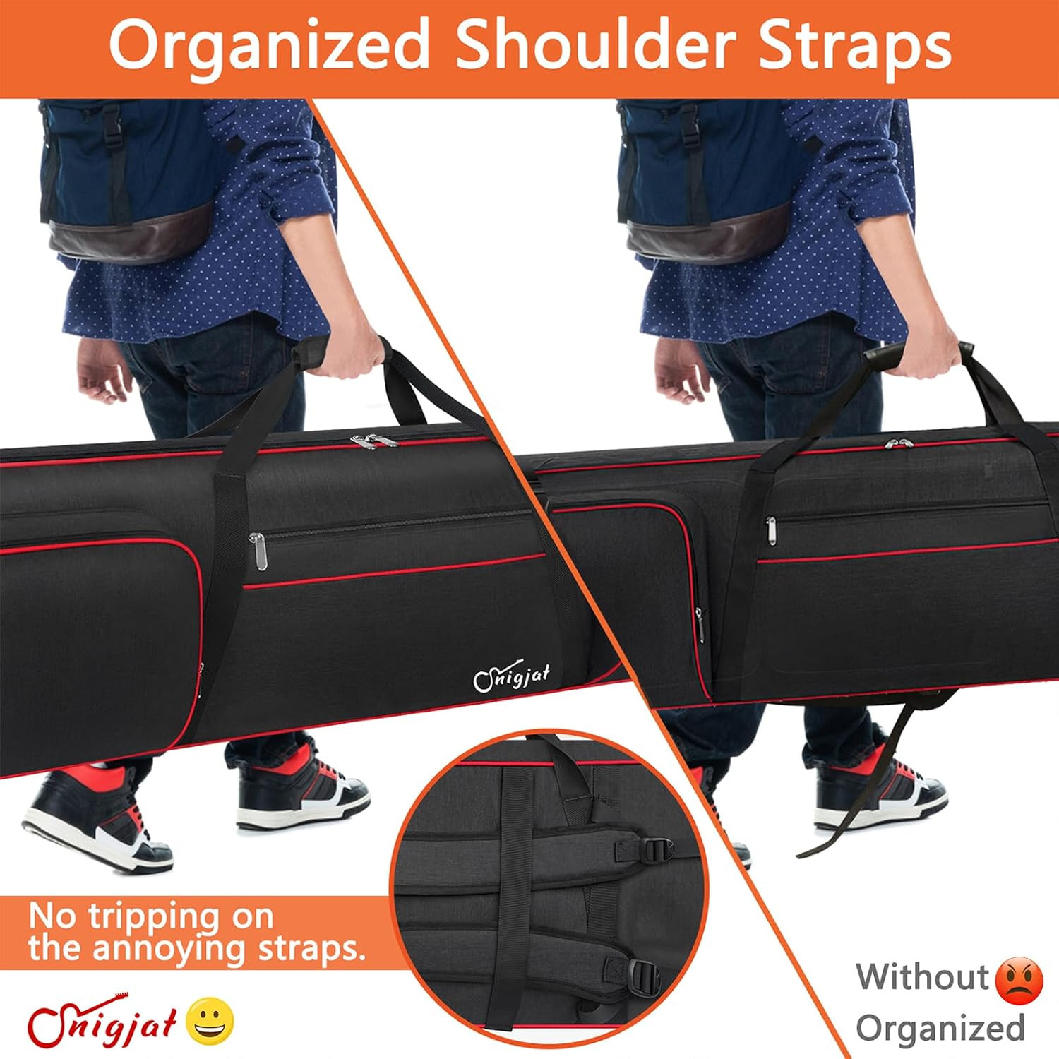 88 Key Keyboard Case Soft with Adjustable Padded Shoulder Straps |