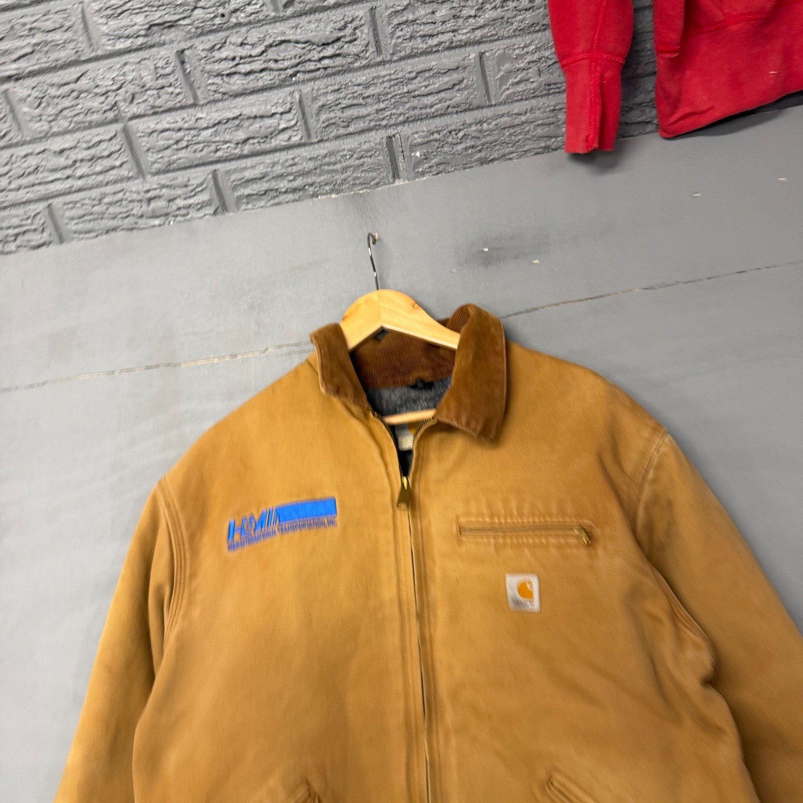 Vintage Carhartt Detroit Jacket Brown Blanket Lined J01 BRN 48 Tall USA Made