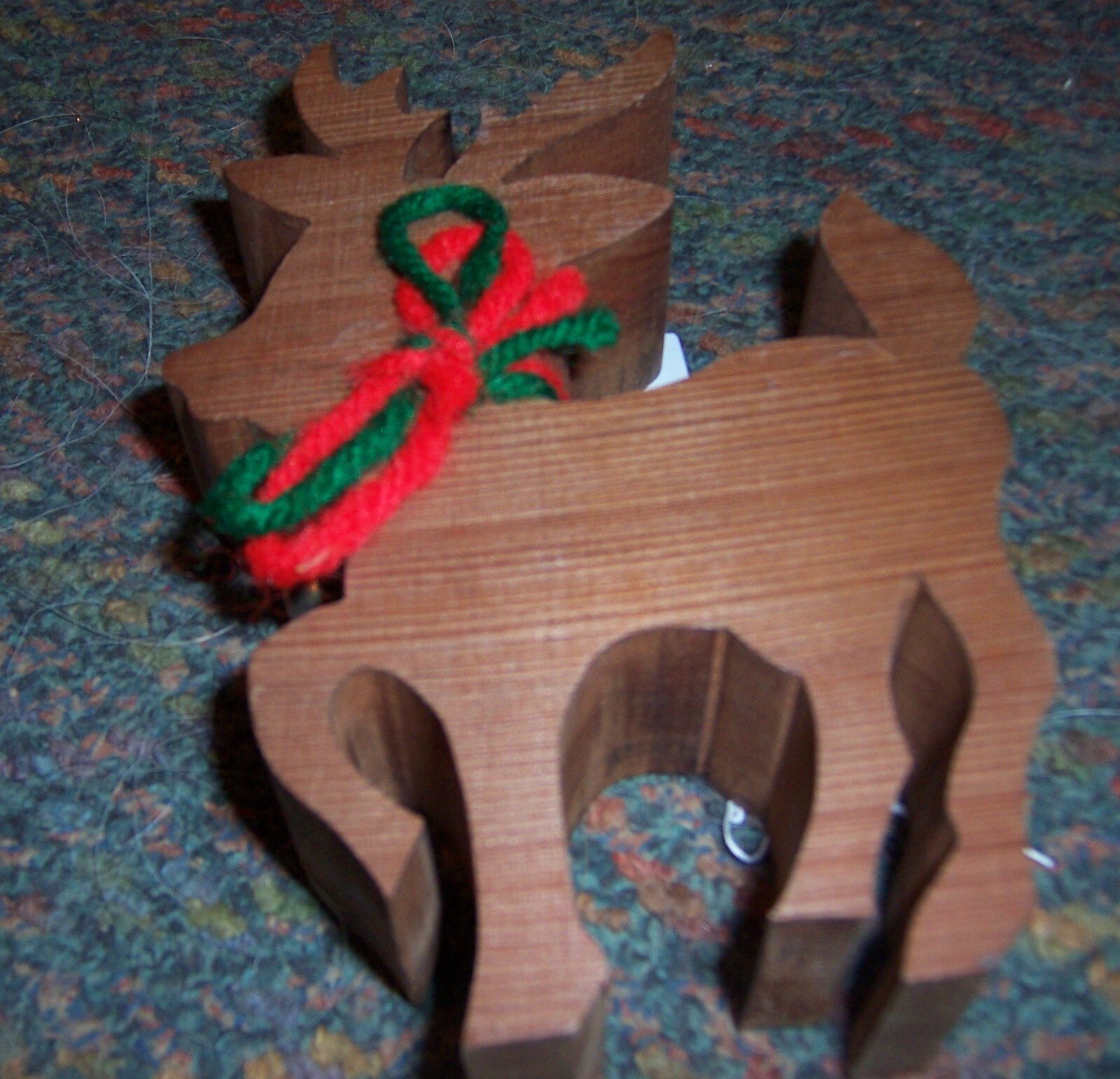 HANDMADE WOODEN Set of Two Standing Reindeers