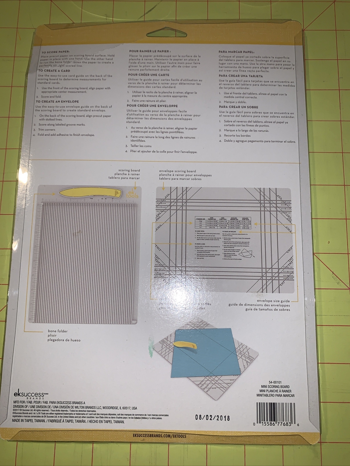 EK Success Tools Mini Scoring Board Bone Folder Card Envelope NEW
