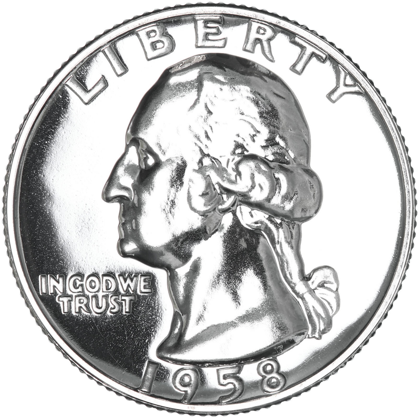 1958 (P) Washington Quarter Gem Proof 90% Silver
