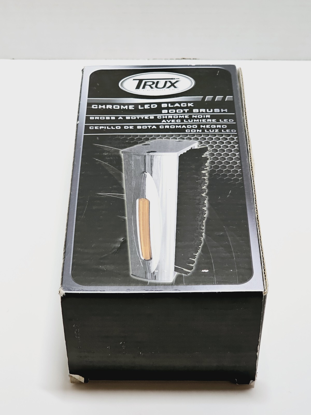 Trux Chrome LED Black Boot Brush TU-140IL