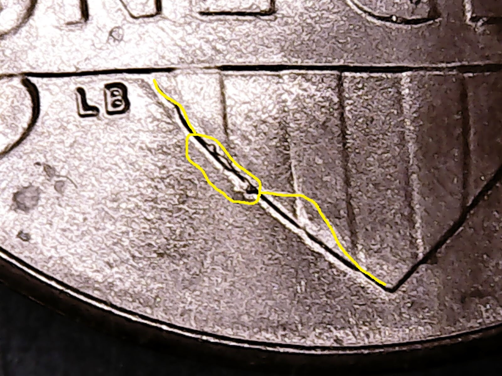 2017 p Lincoln Shield Cent with Multiple Die Chips and Die Cracks.