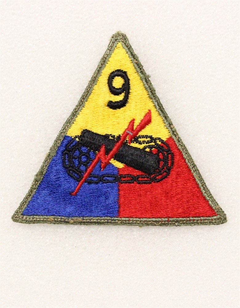 Army patch 6850: - 9th Armored Division - WWII original