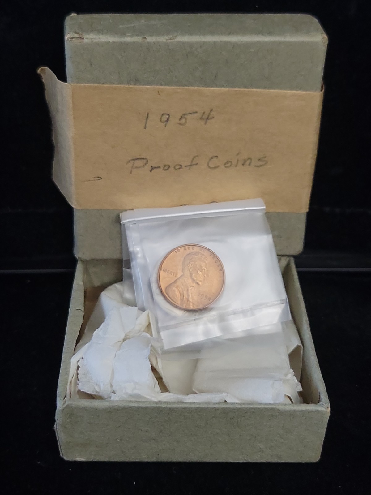 1954 US Mint Silver Proof Set in OGP Box w/ Tissue | Beautiful Set | Exact Set 4