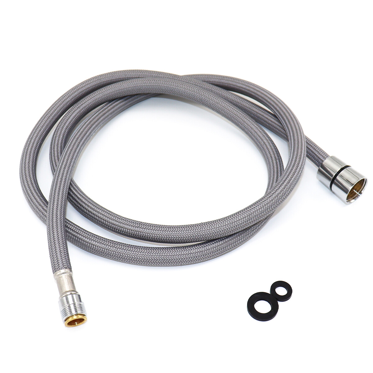 180cm Nylon Hose Replacement Hose for Kitchen Sink Faucet Braided Hose Gray
