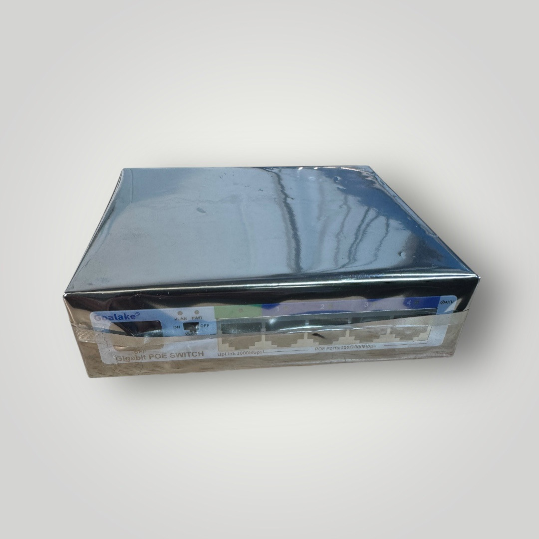 Goalake 5 Port Gigabit Network Switch GPOE204 V2 IEEE802.3 AF/AT 52V 52 W SFP