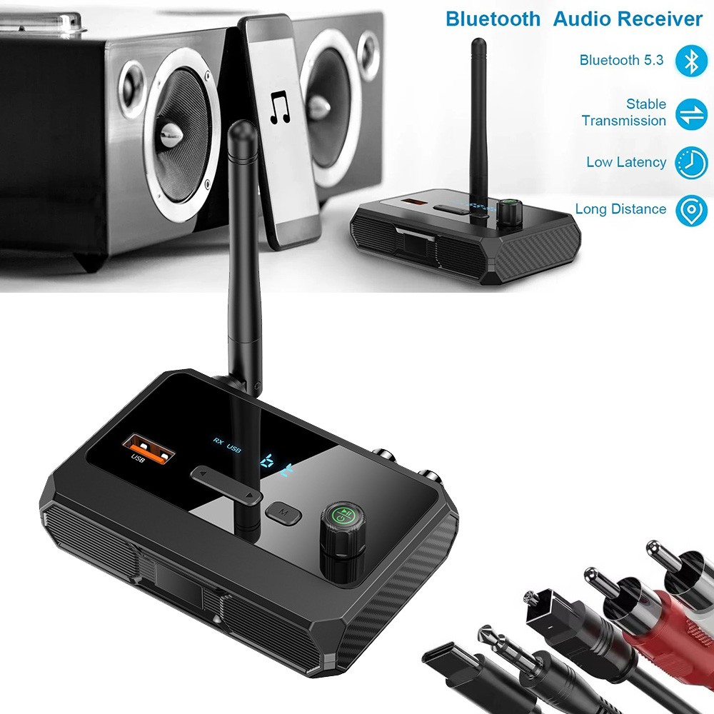 Bluetooth Receiver for Home Stereo Optical Low Latency HD Audio Wireless Adapter