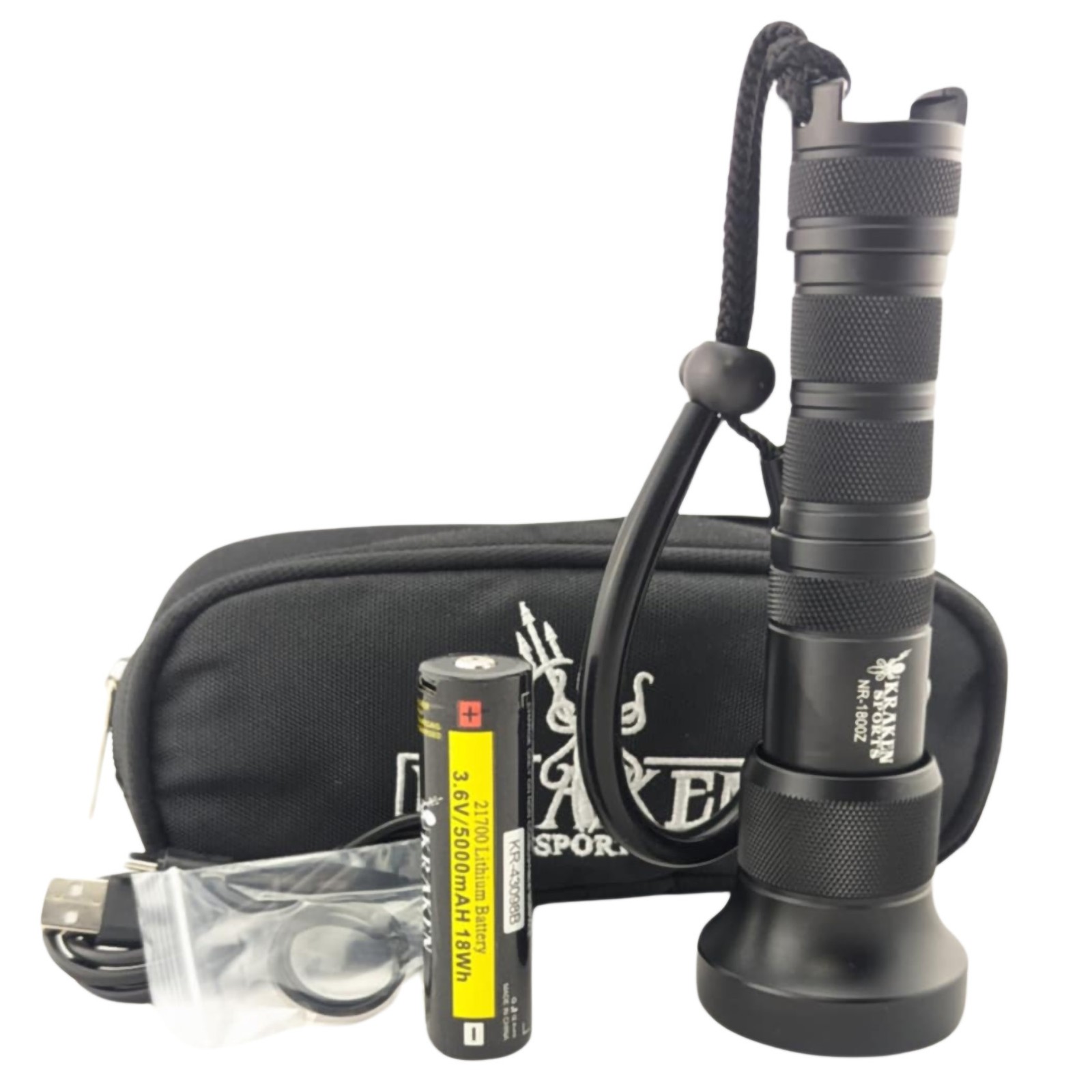 Kraken Sports NR-1800Z Dive Light – 1800 Lumens High-Brightness Waterproof