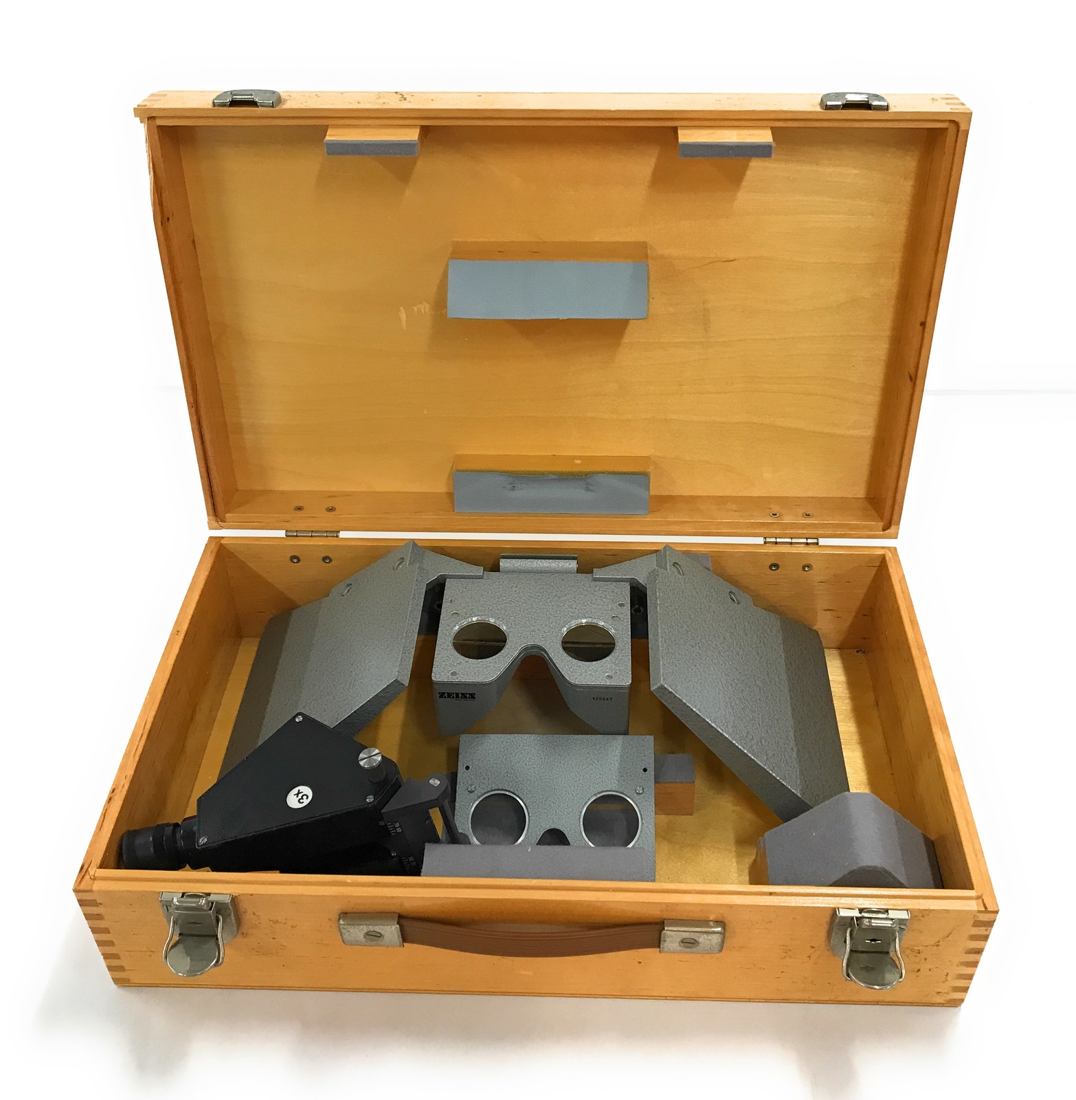 Vintage Zeiss Mirror Stereoscope w/ Carrying Case Made In West Germany