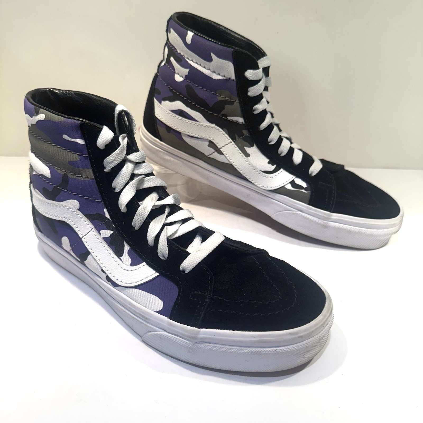 Vans Sk8 Hi Top Purple Camo Men's Size 6.5 / Women’s 8 Skate Shoes Sneakers