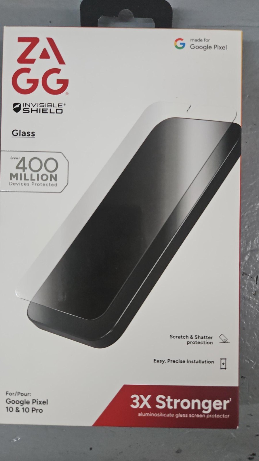 ZAGG - Glass Biometric Screen Protector - Google Pixel 10/10 Pro - Clear