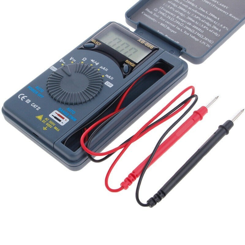 XB866 Mini Auto Range LCD Voltmeter Tester Tool AC/for Pocket Digital Multime
