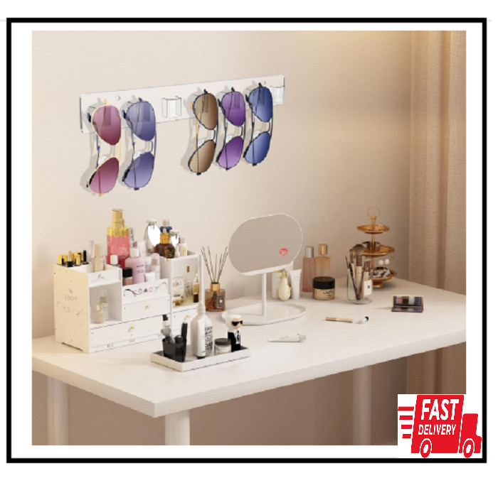 2 Pack Sunglasses Organizer Wall Holder, Acrylic Eyeglass Display for Home