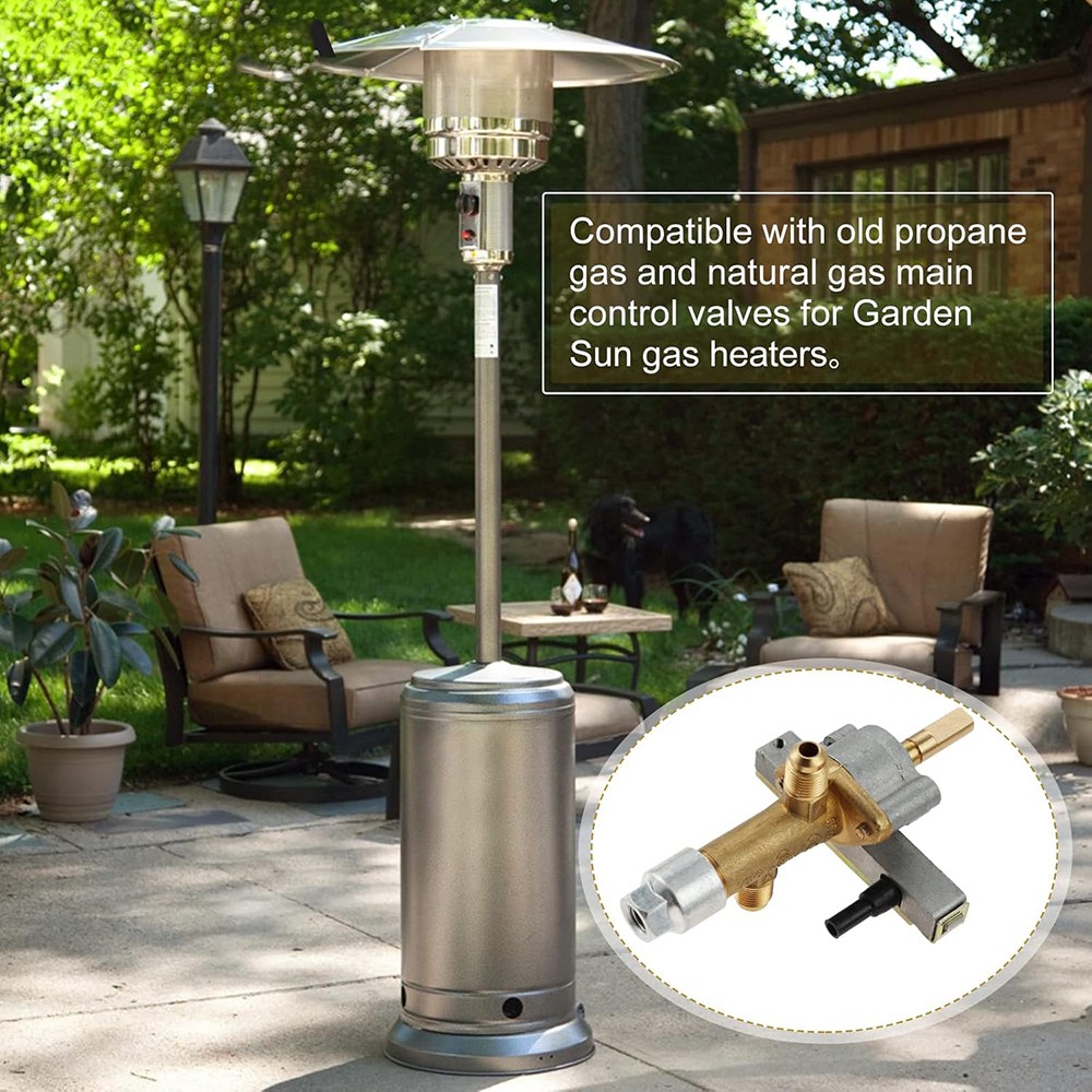 Gas Safety Control Valve with Piezo Push Ignition Device 7/16"-24 UNEF