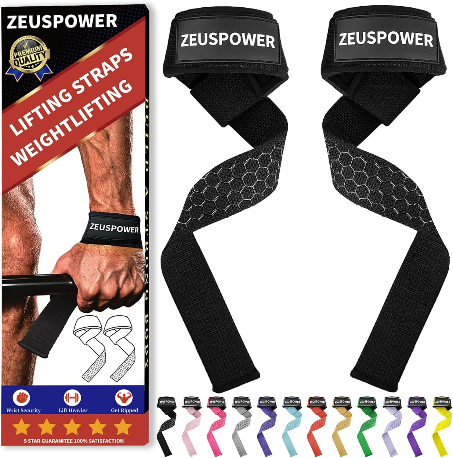 Lifting Straps Wrist Straps for Weightlifting Gym Straps Weight Lifting Deadlift
