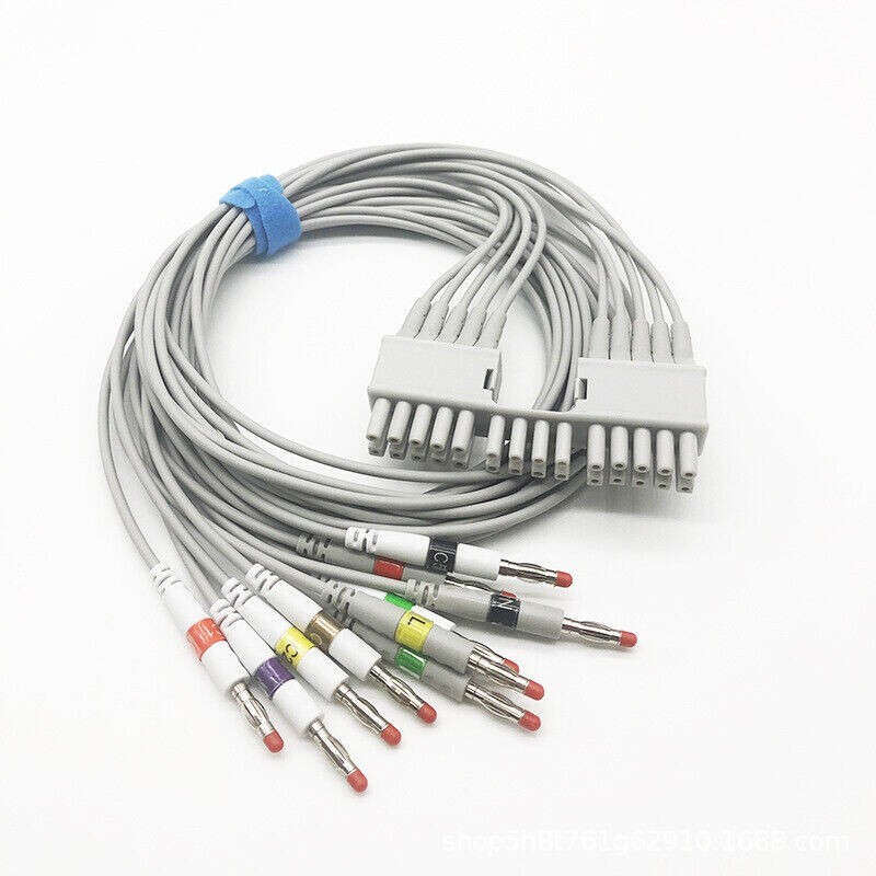 10 Leads Holter ECG EKG Leadwire Cable for MORTARA 150C 230 250C 280 350,IEC 4.0