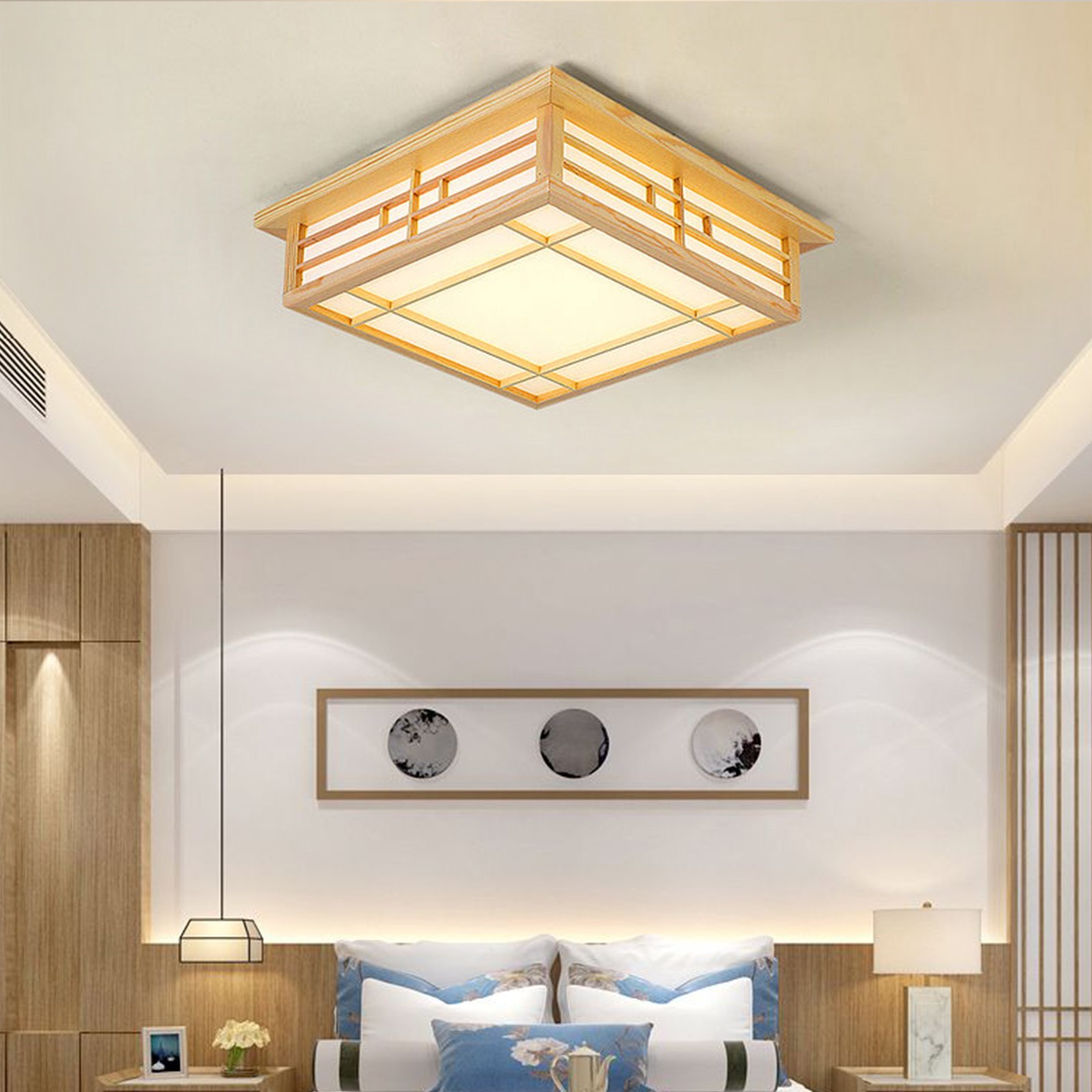 Japanese Style LED Ceiling Mount Lamp Ceiling Light Downlight Square CeilingLamp