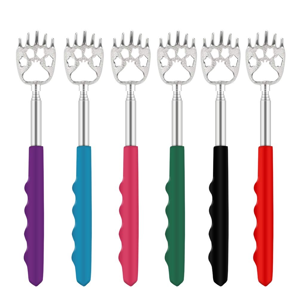 YIMICOO 6 Pack Telescoping Back Scratcher - 6 Count (Pack of 1), Multi-color
