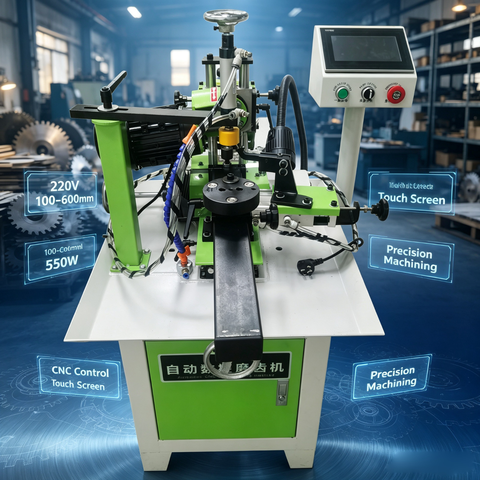 220V Automatic Saw Blade Grinding Machine CNC Gear Grinder for 100 600mm Blade